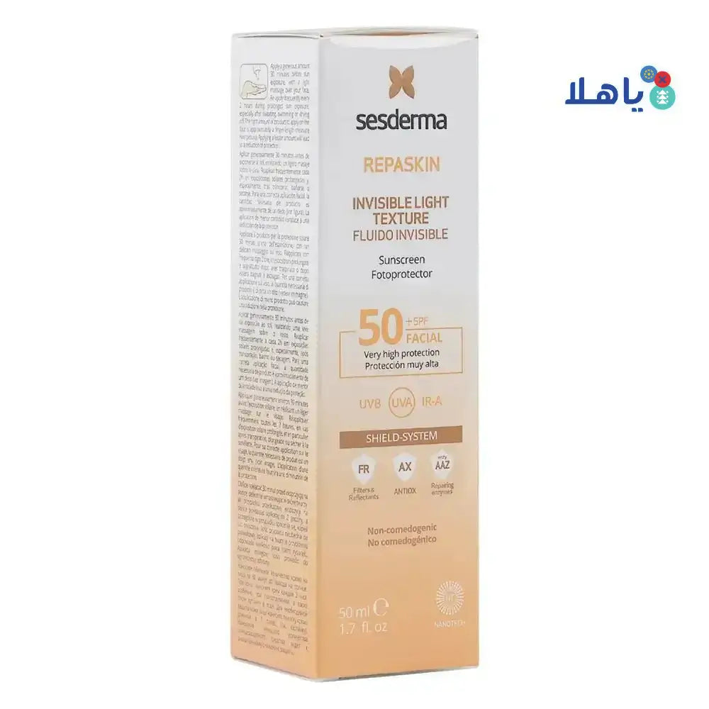 SESDERMA - Sesderma Repaskin Invisible Light Texture Fluido Spf50+ 50ml - Pharmazone - 