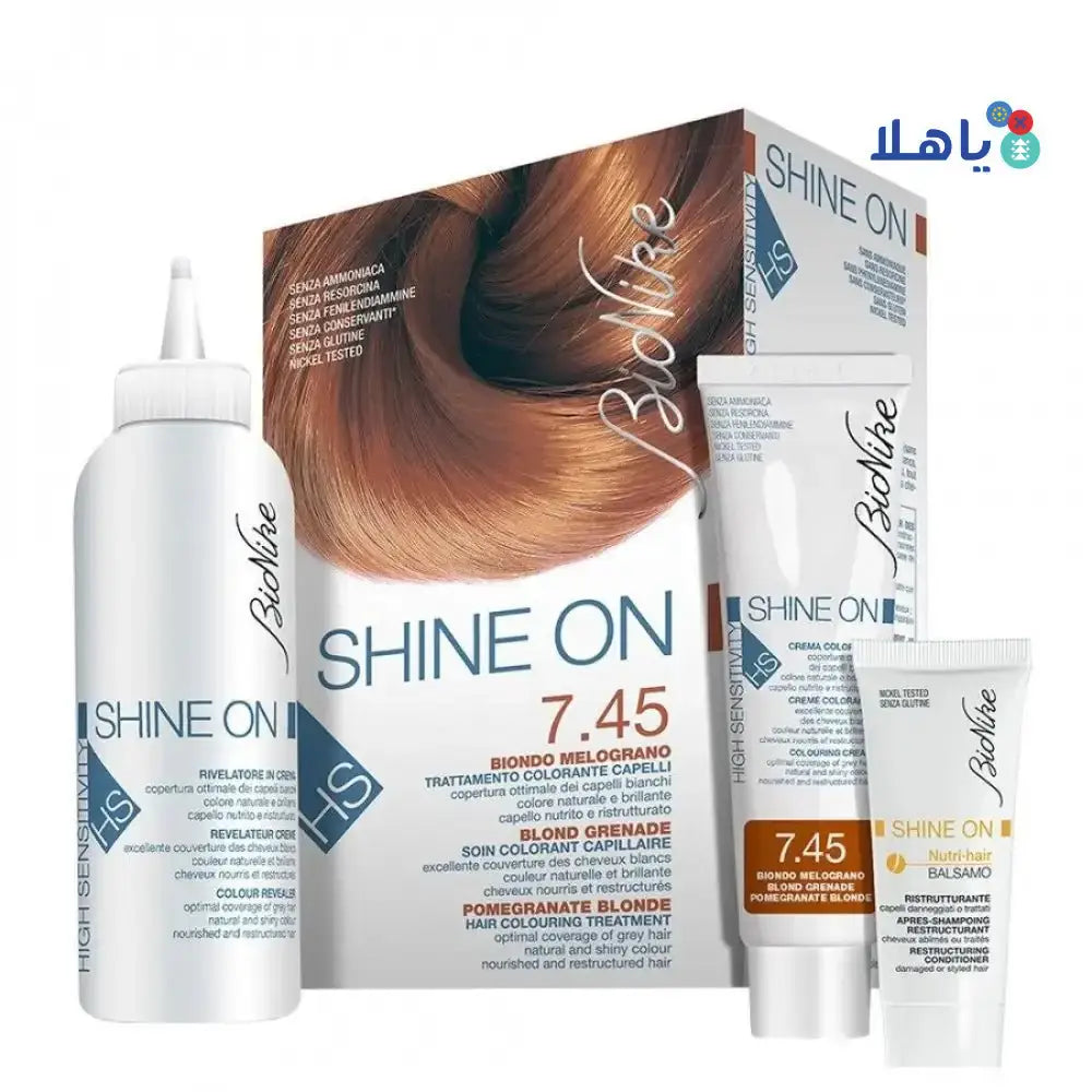 BIONIKE - Shine On Hair Color Pomegranate Blonde No.7.45 - Pharmazone - 