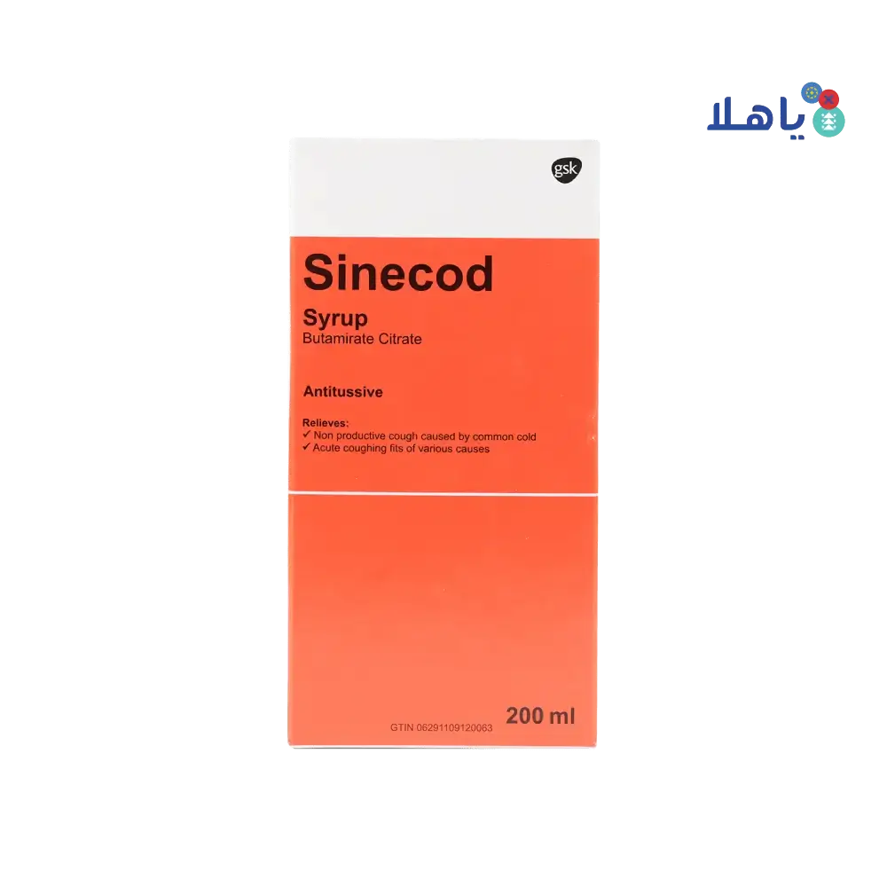 GSK Consumer - Sinecod Syrup 200 Ml - Pharmazone - 