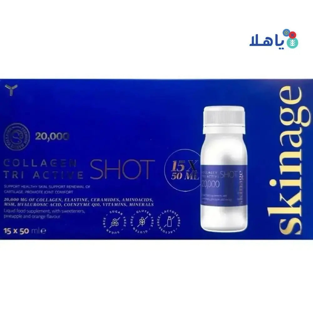 YASENKA - Skinage Collagen Tri Active Shot 20,000Mg Ampoules 15x50ml - Pharmazone - 