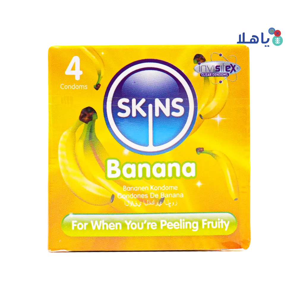 Skins Condom Banana 4pcs