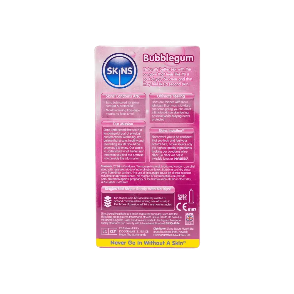 SKINS - Skins Condom Bubblegum 12pcs - Pharmazone - 