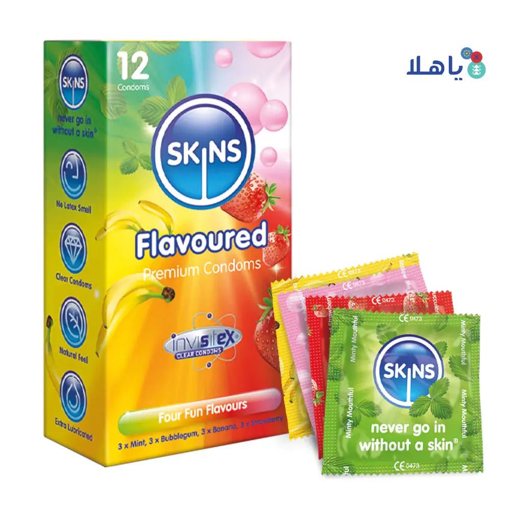 SKINS - Skins Condom Flavoured 12pcs - Pharmazone - 