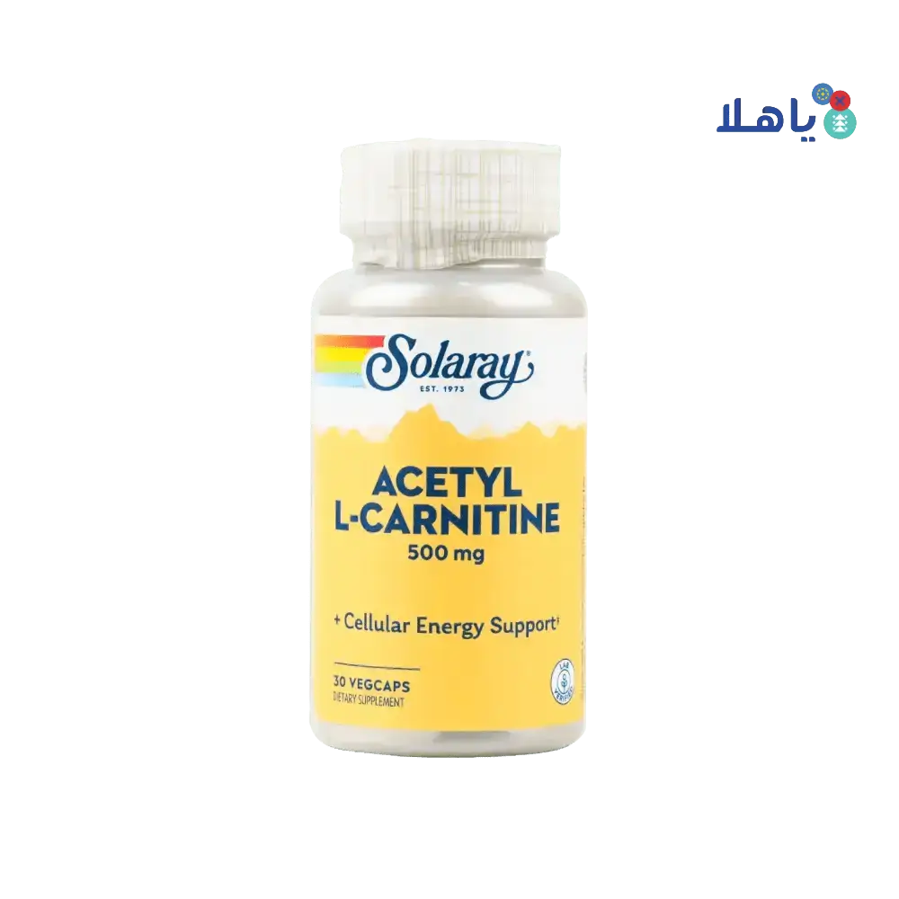 Solaray - SOLARAY ACETYL L - CARNITINE 500MG 30 VEGCAPS - Pharmazone - 