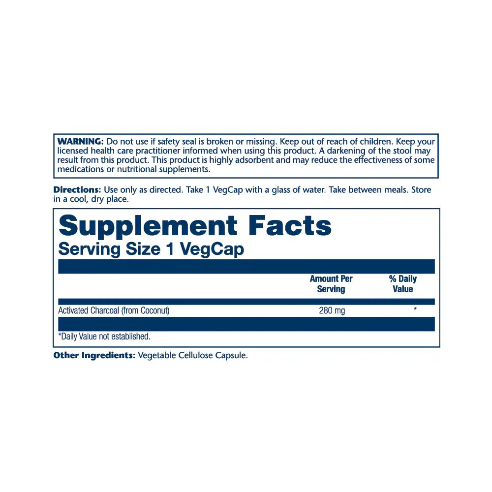 Solaray Activated Charcoal 280mg 90vegcap