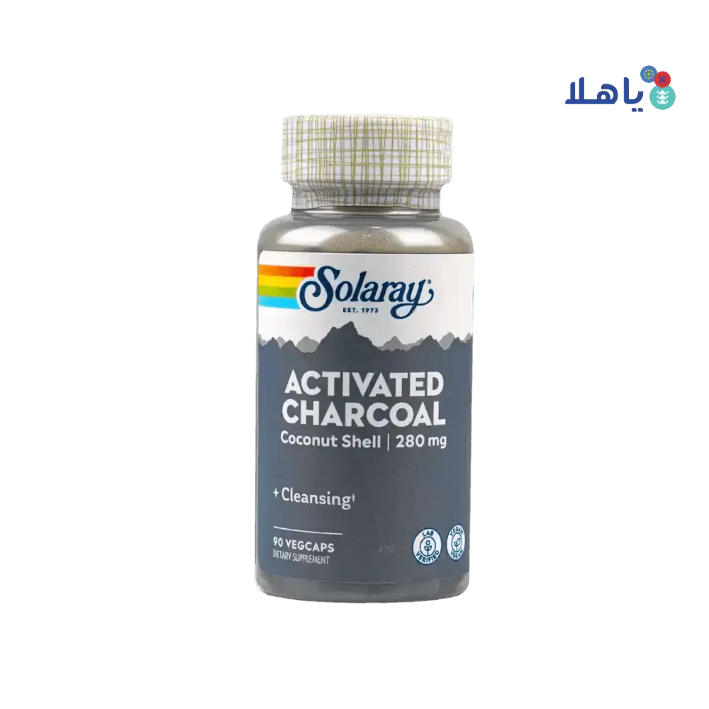 Solaray - Solaray Activated Charcoal 280mg 90vegcap - Pharmazone - 