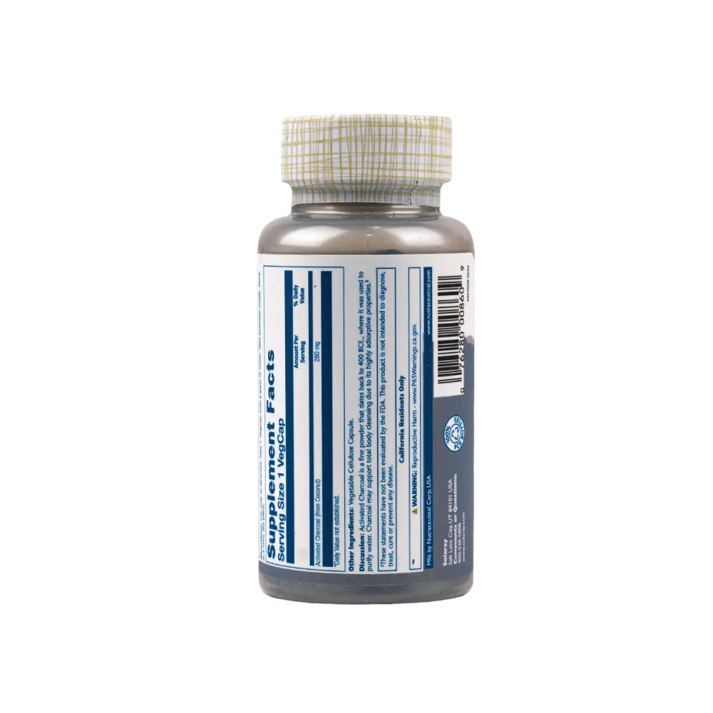 Solaray Activated Charcoal 280mg 90vegcap