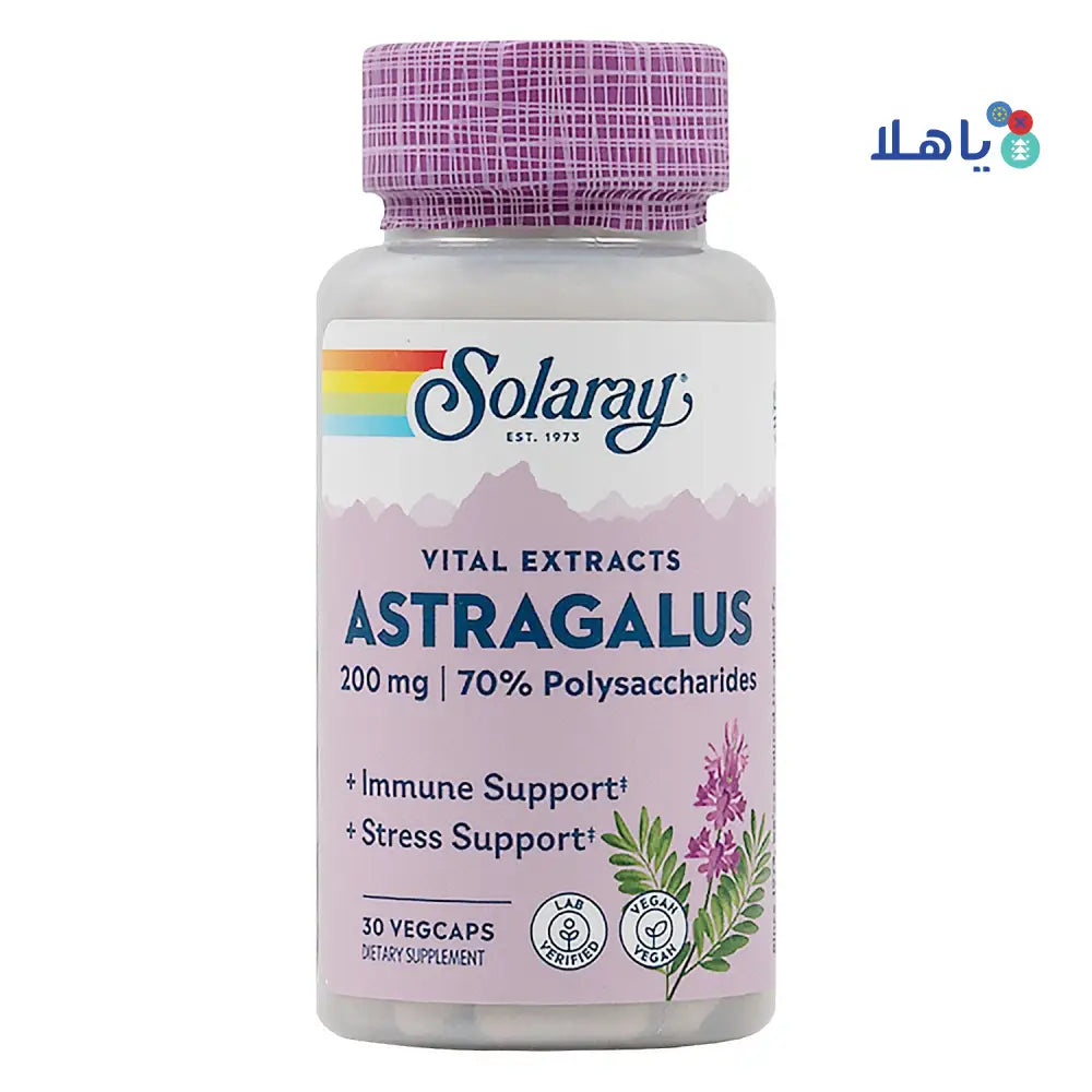 Solaray Astragalus 200mg 30Veg Capsules