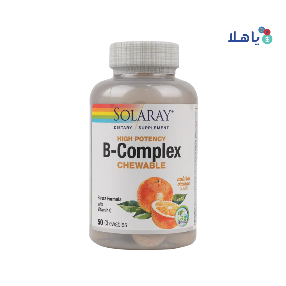 SOLARAY B-COMPLEX 250MG 50 CHEWABLES