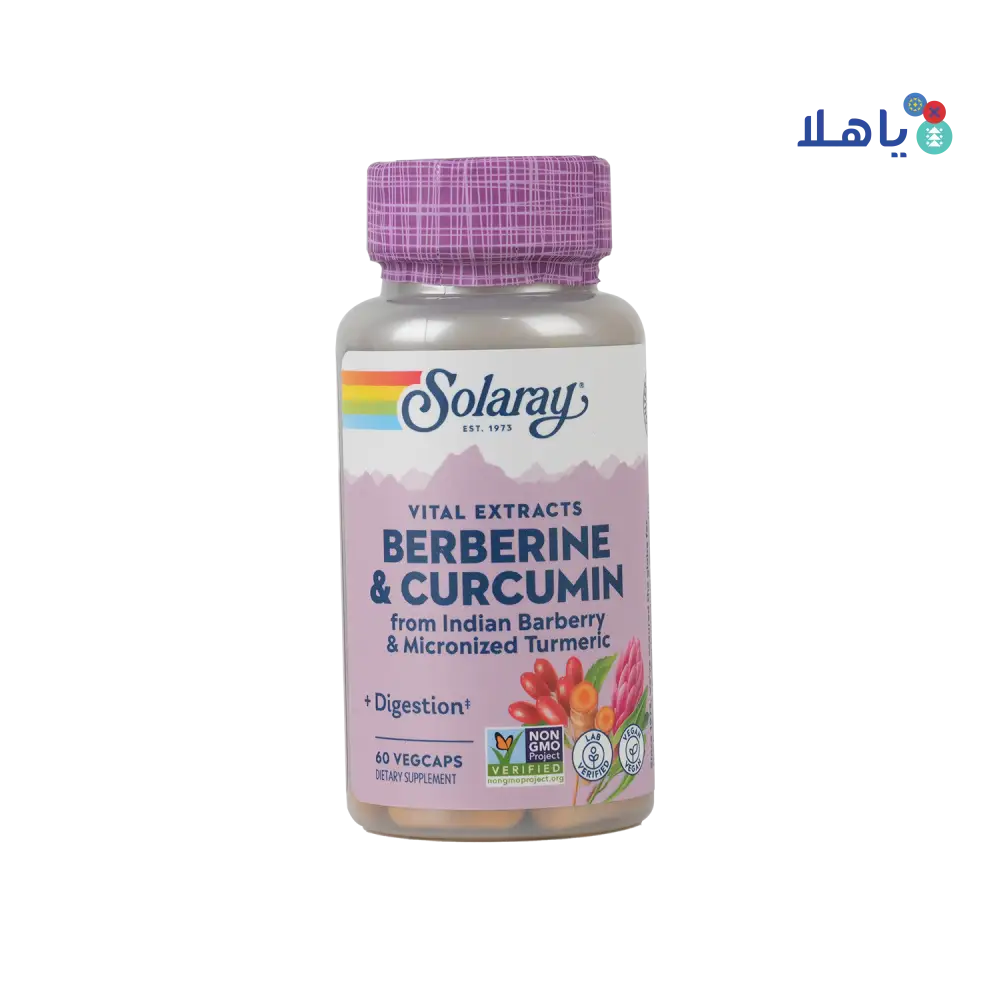 SOLARAY BERBERINE & CURCUMIN 60 CAPS