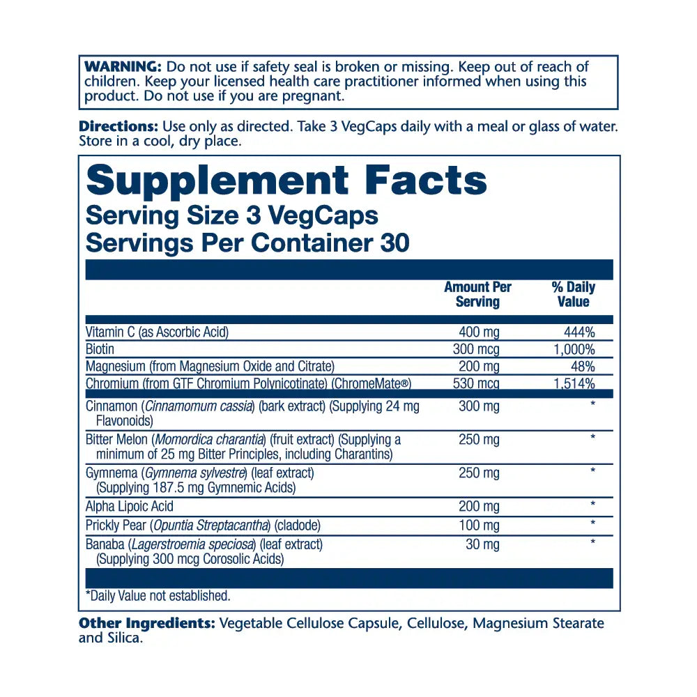 Solaray Blood Glucose Success 90vegcap