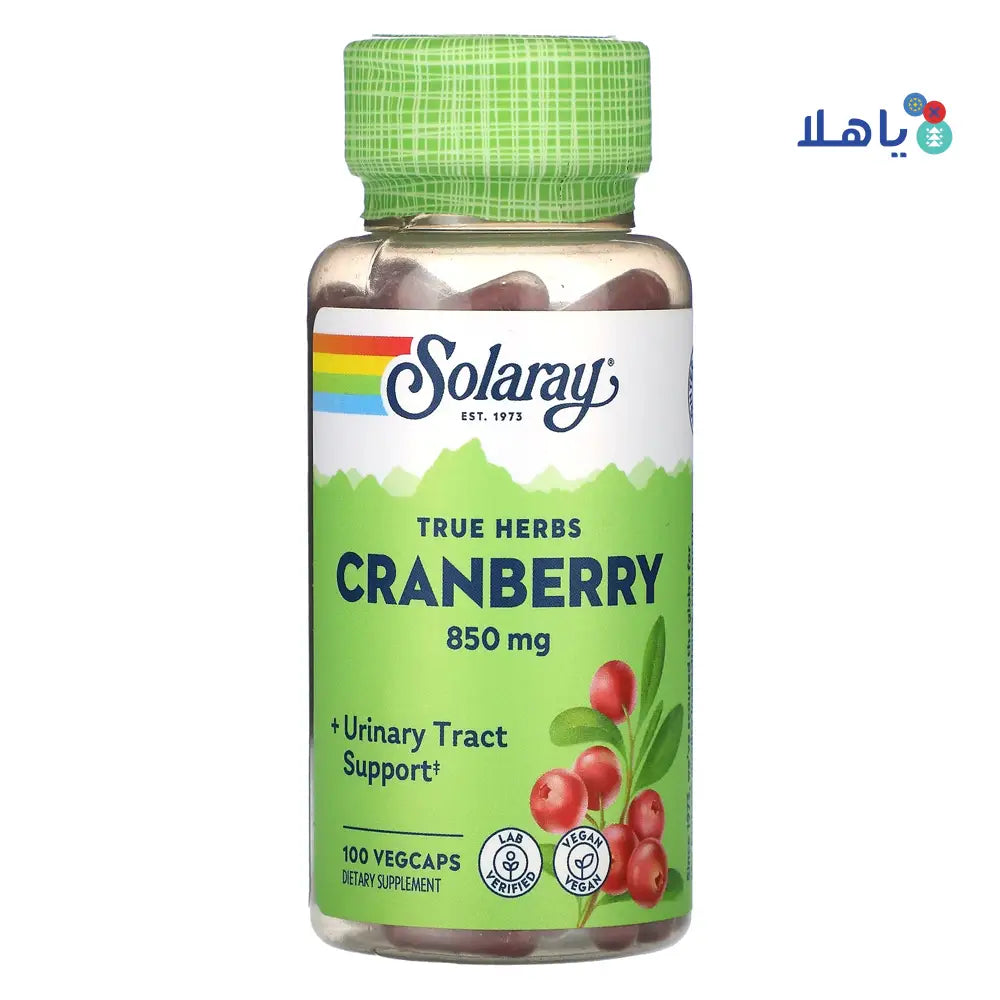 SOLARAY CRANBERRY 425MG 100CAP