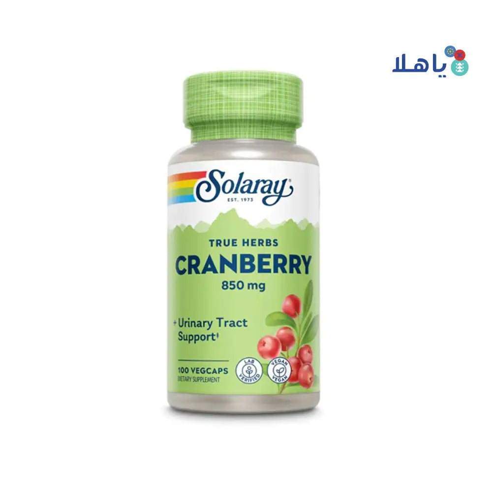 Solaray Cranberry 850mg 100vegcap