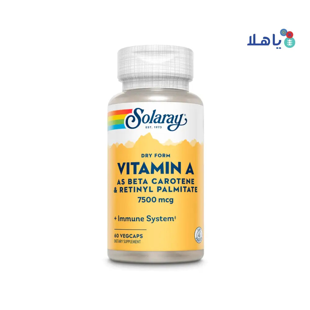 SOLARAY DRY FORM VITAMIN A 7500MCG 60 VEGCAPS