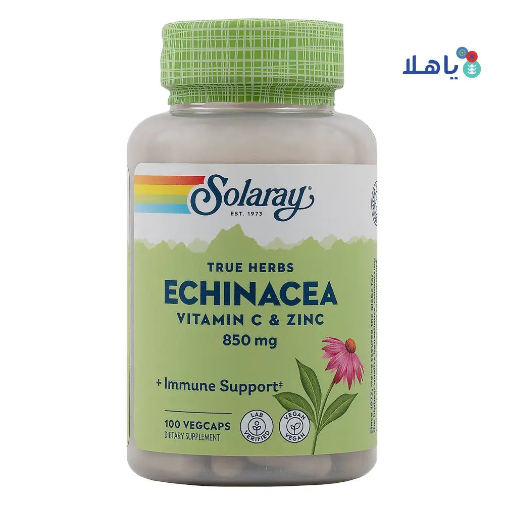 Solaray Echinacea Vit-C & Zinc 850mg 100 Vegcaps