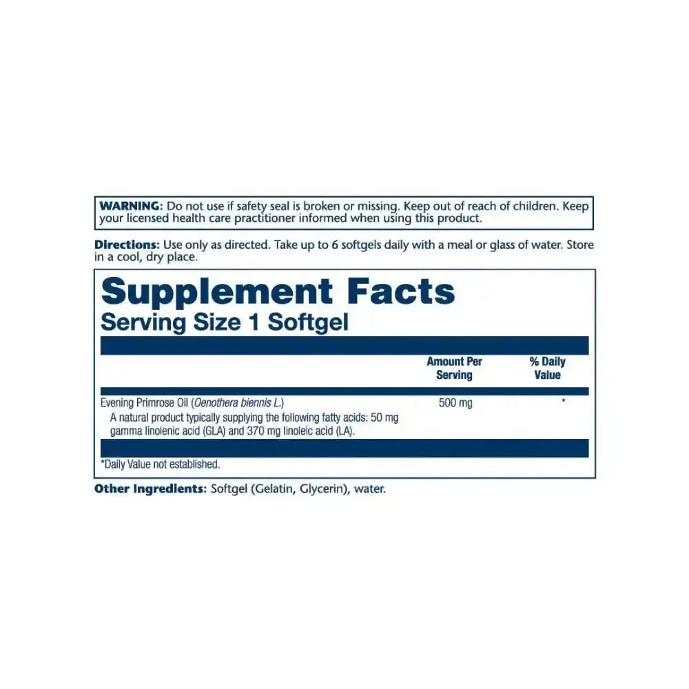 Solaray - SOLARAY EVENING PRIMROSE OIL 500MG 90 SOFTGELS - Pharmazone - 