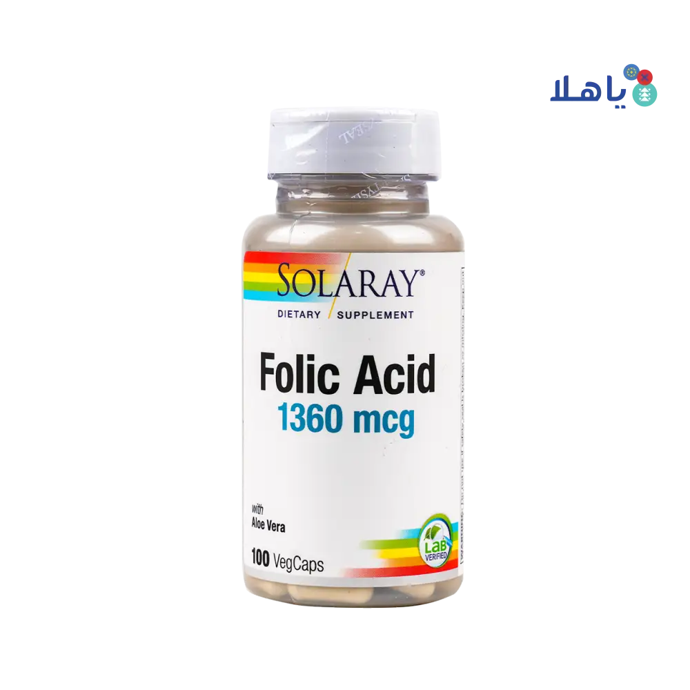 SOLARAY FOLIC ACID 1360MCG 100 VAG CAPS