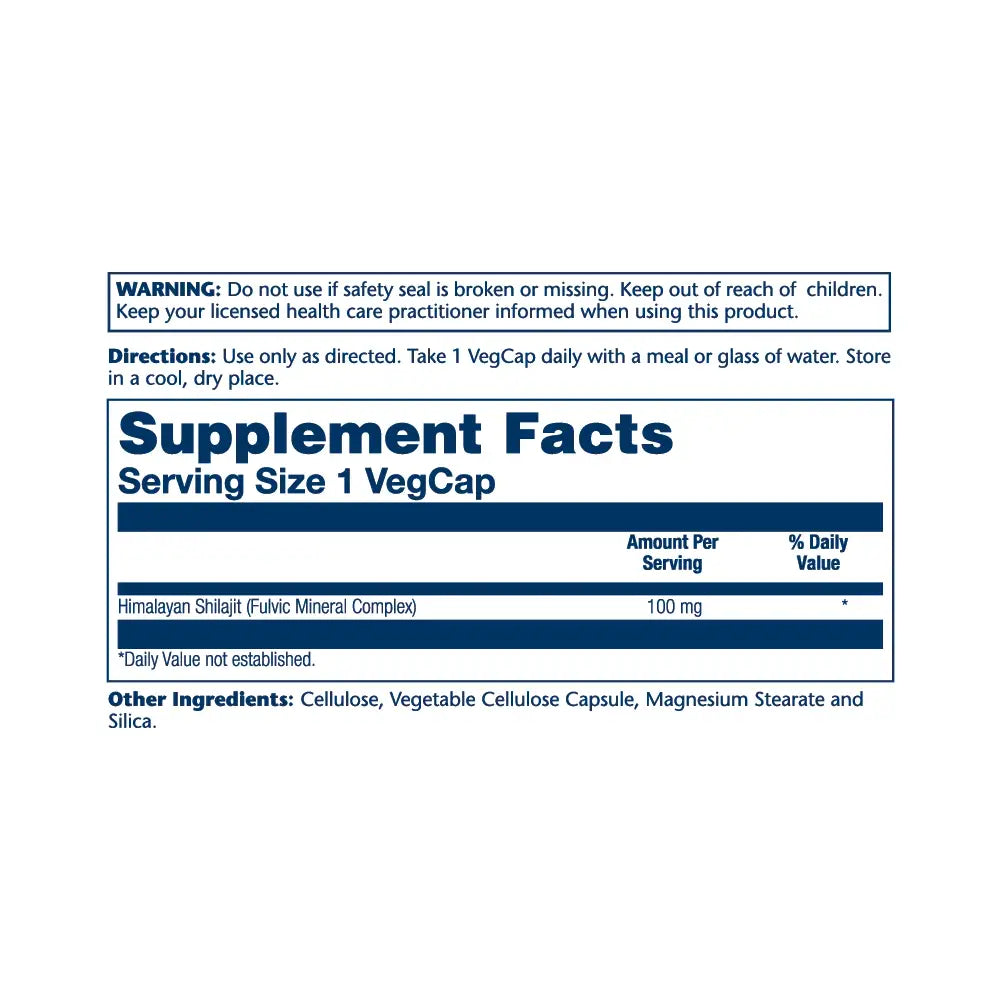 SOLARAY FULVIC MINERALS 100MG 30 VEG CAPS