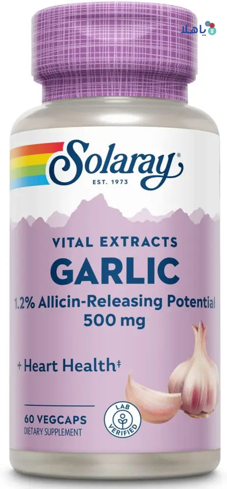 SOLARAY GARLIC 1.2% ALLICIN 500MG 60CAPS