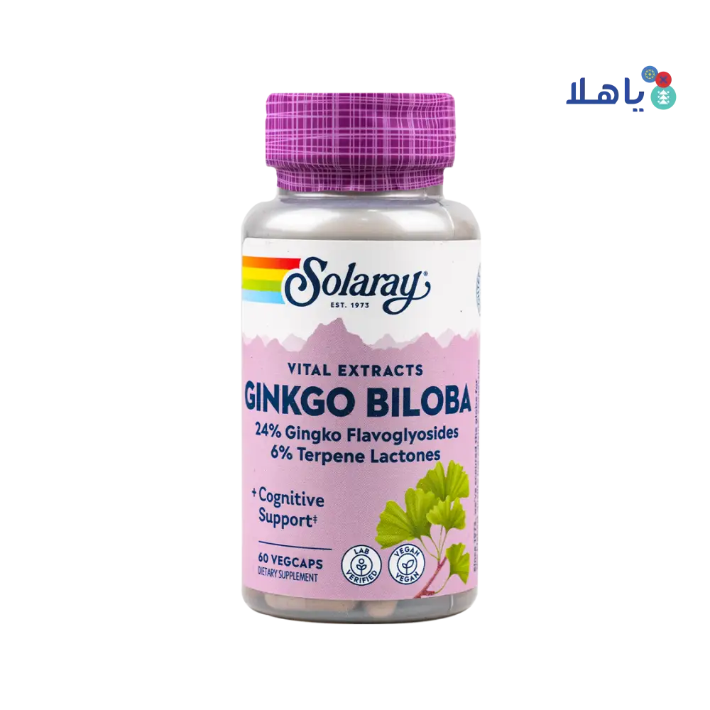 Solaray Ginkgo Biloba +Cognitive Suport 60vegcaps