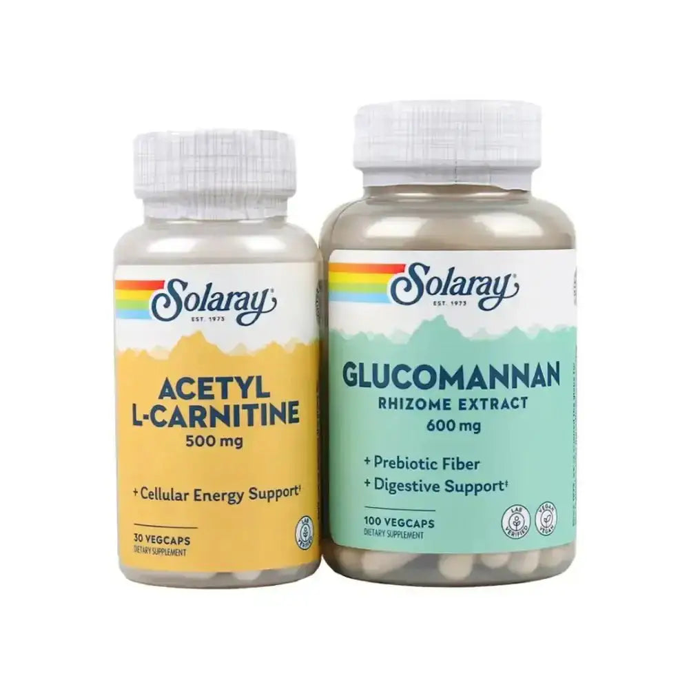 Solaray - Solaray Glucomannan + L - Carnitine Weight Loss Set - Pharmazone - 