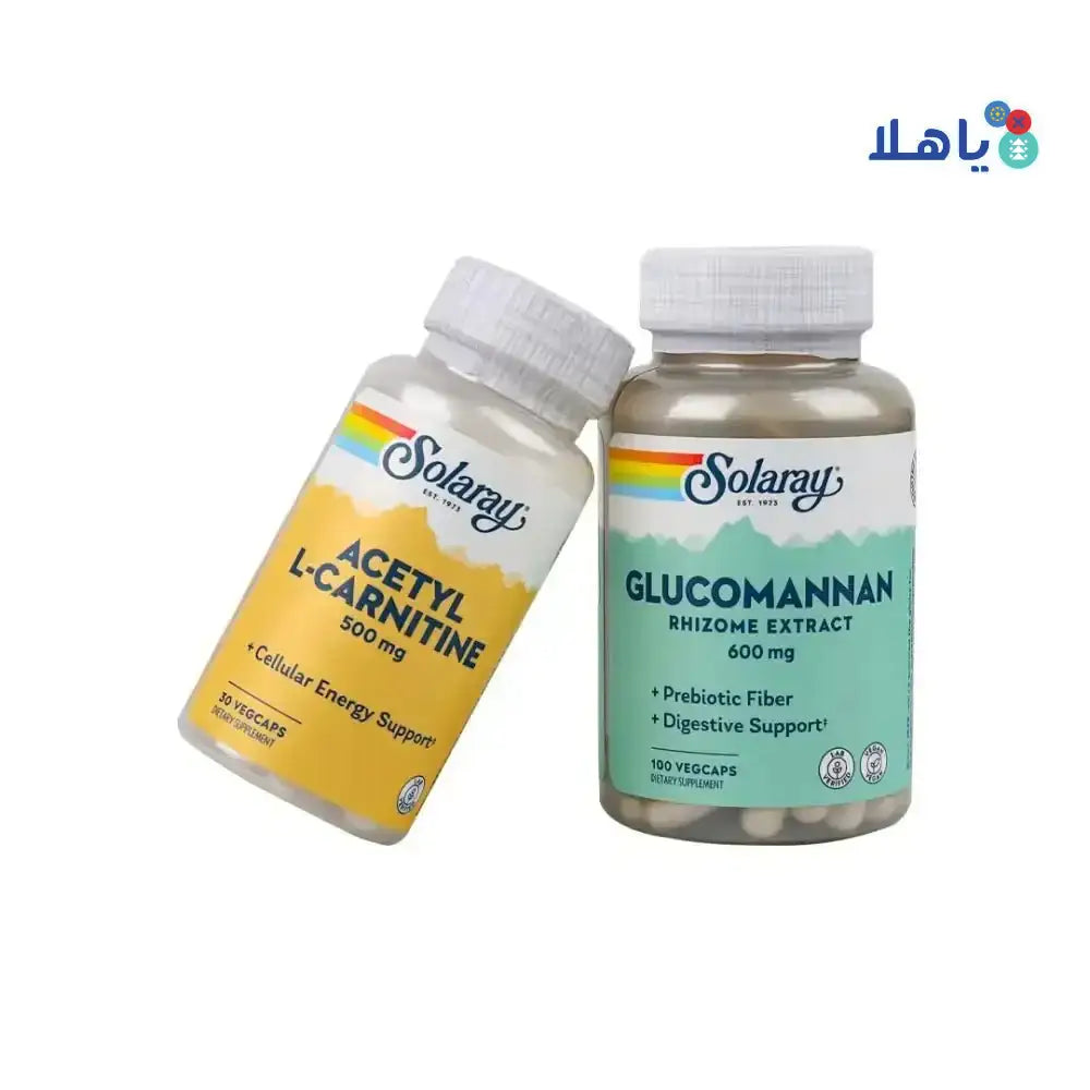 Solaray - Solaray Glucomannan + L - Carnitine Weight Loss Set - Pharmazone - 