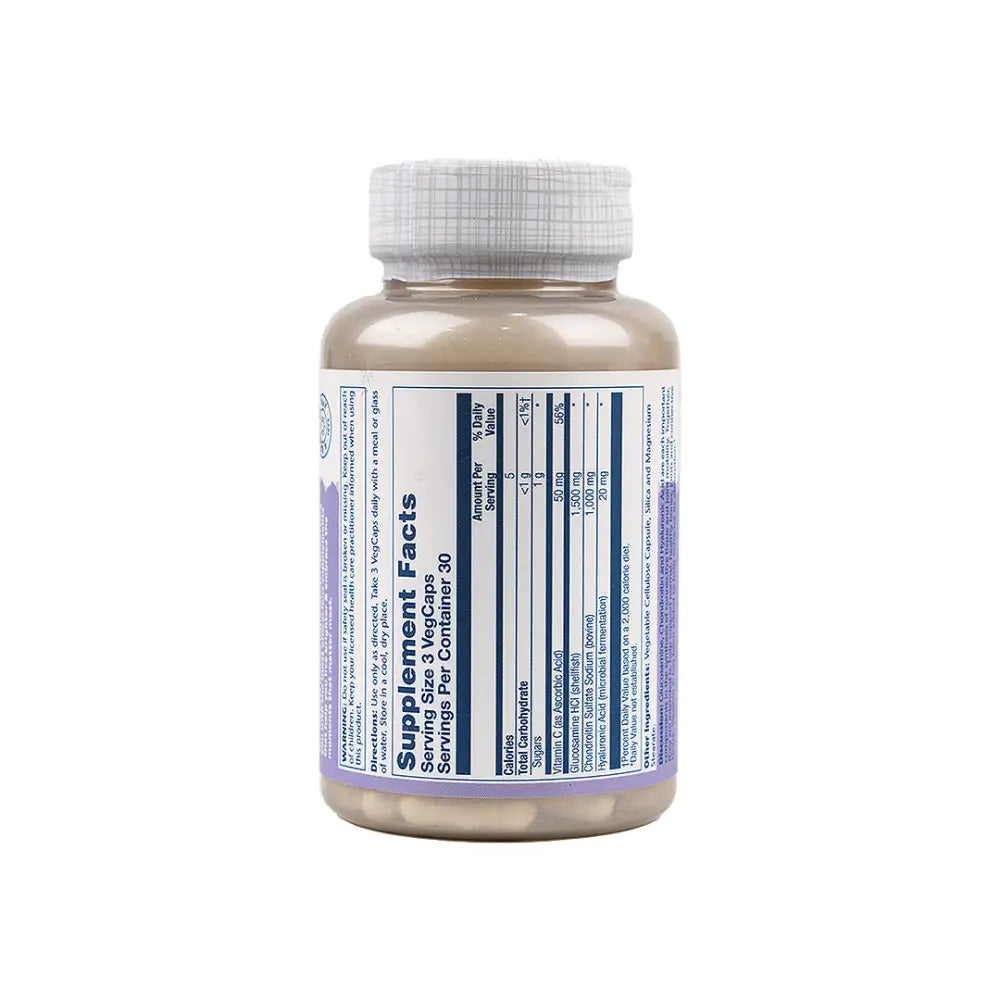 Solaray Glucosamine Chondroitin W/ Hyaluronic 90 Vegcap