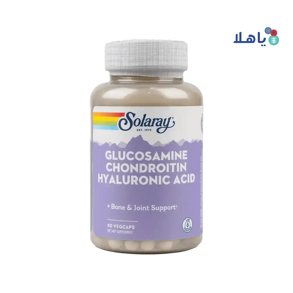 Solaray - Solaray Glucosamine Chondroitin W/ Hyaluronic 90 Vegcap - Pharmazone - 