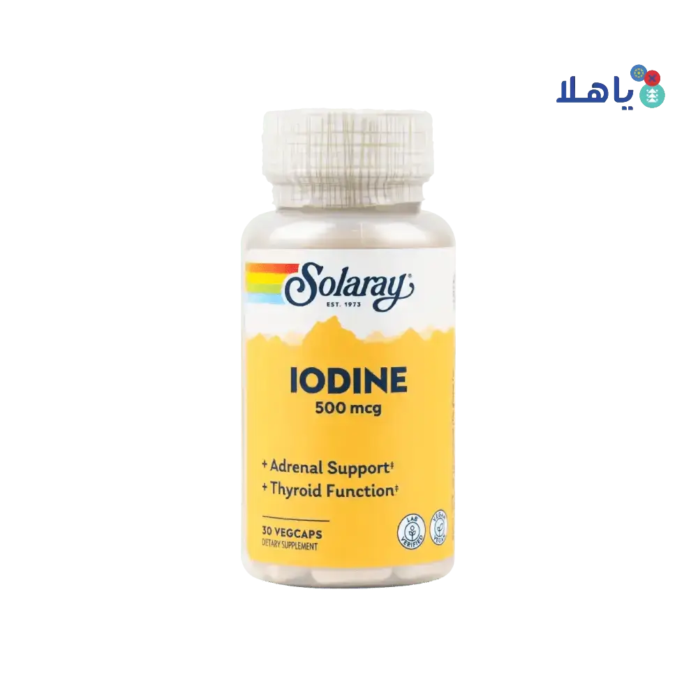 Solaray - SOLARAY IODINE 500MCG 30 VEG CAPS - Pharmazone - 