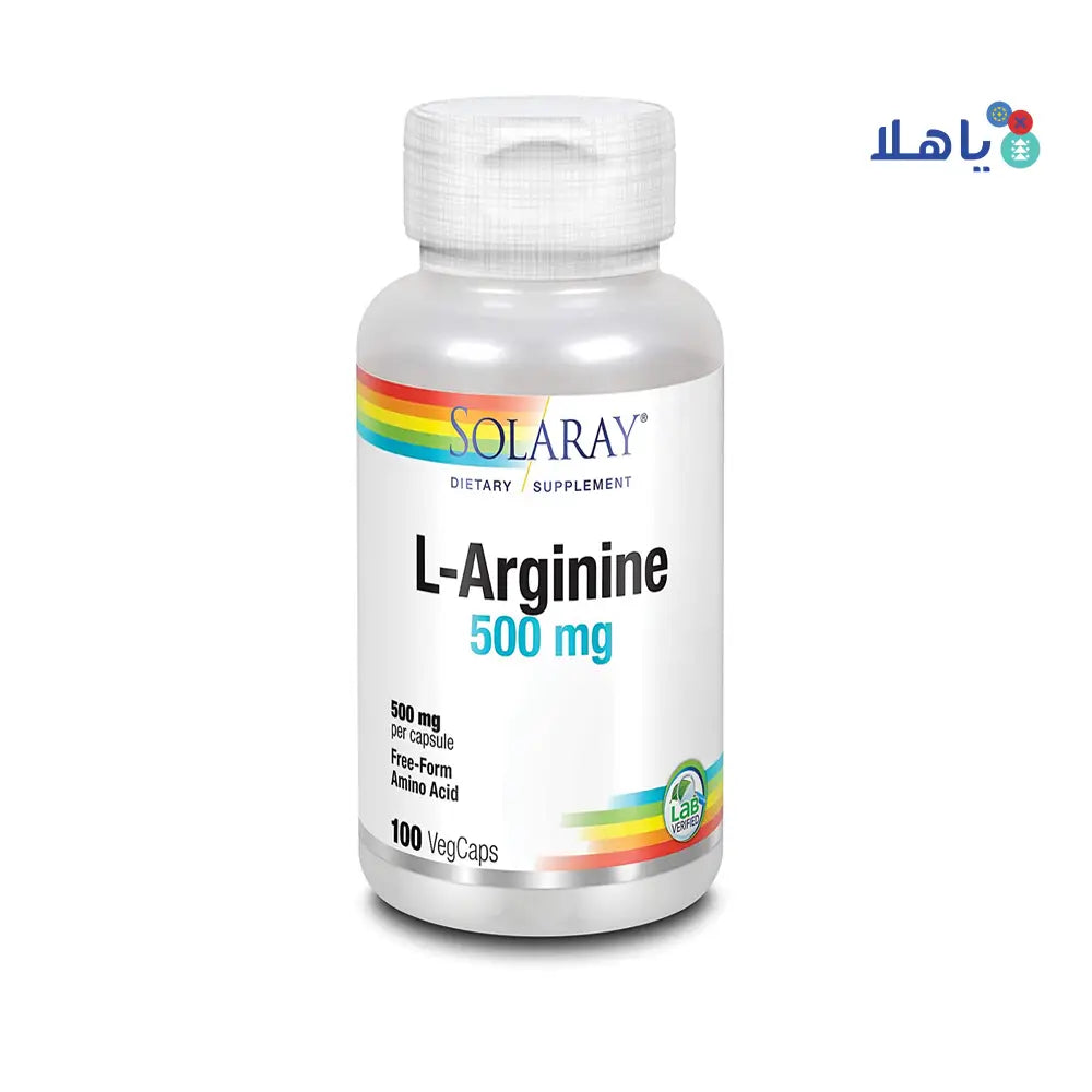 SOLARAY L-ARGININE 500MG 100 VEGCAPS