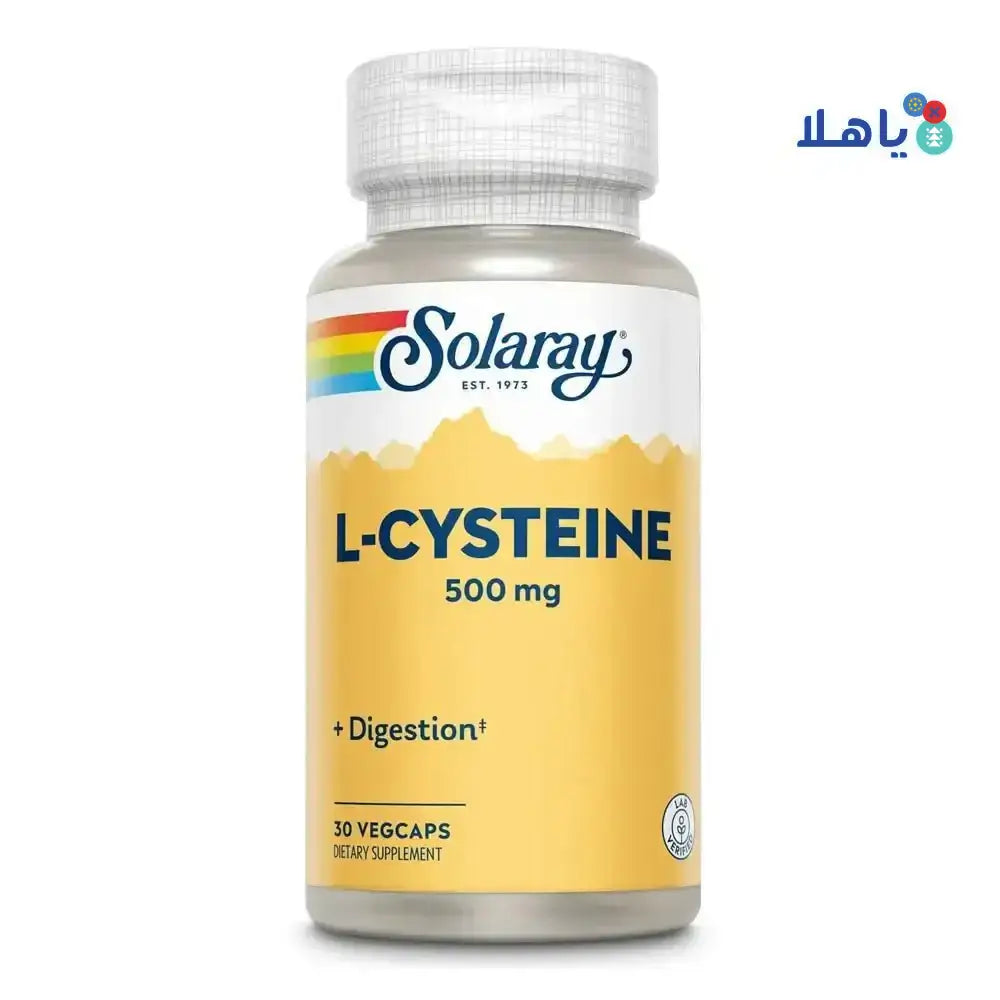 Solaray - SOLARAY L - CYSTEINE 500MG 30 VEG CAPS - Pharmazone - 