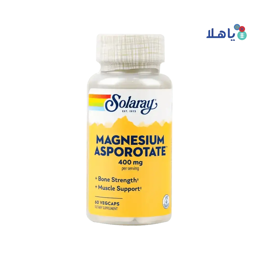 Solaray - Solaray Magnesium Asporotate 400mg 60vegcap - Pharmazone - 