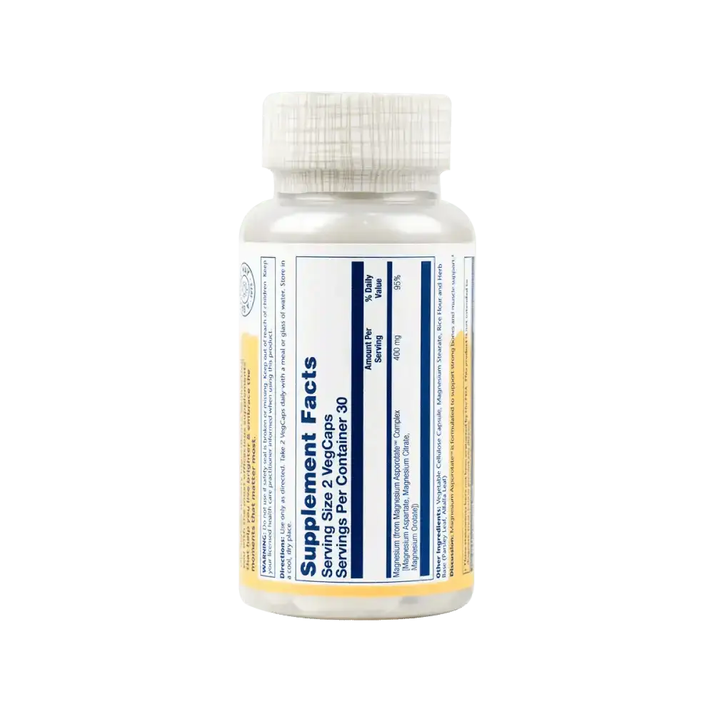 Solaray - Solaray Magnesium Asporotate 400mg 60vegcap - Pharmazone - 