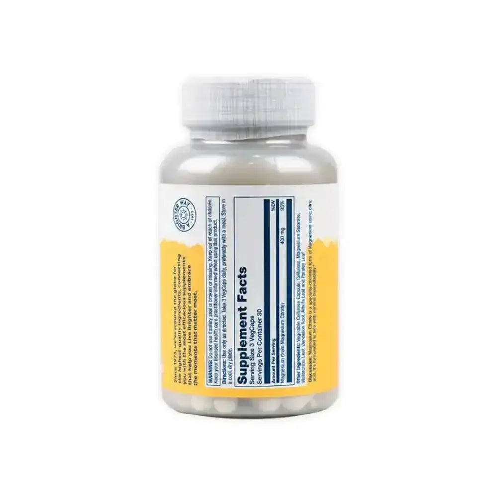 Solaray - SOLARAY MAGNESIUM CITRATE 400MG 90 CAPS - Pharmazone - 