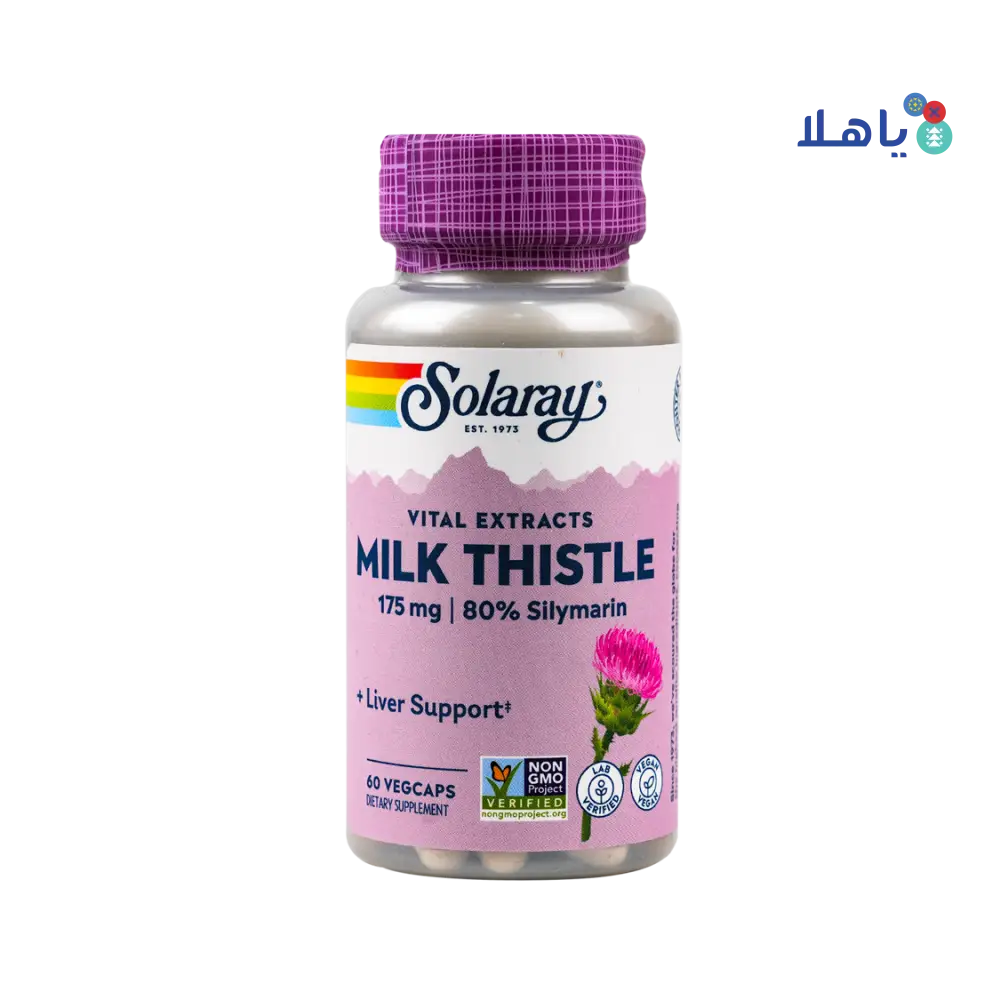 Solaray Milk Thistle 175mg 80% Silymarin 60 900mg 60vegcap