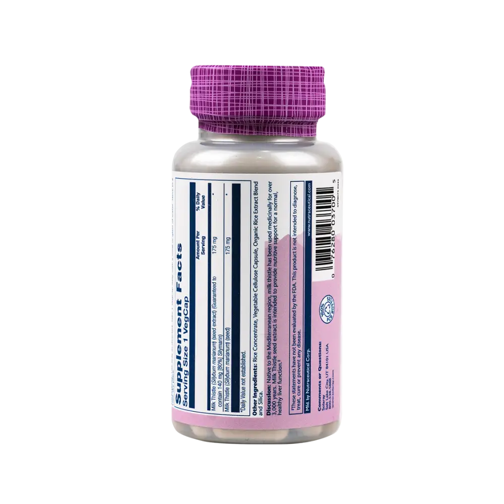 Solaray Milk Thistle 175mg 80% Silymarin 60 900mg 60vegcap