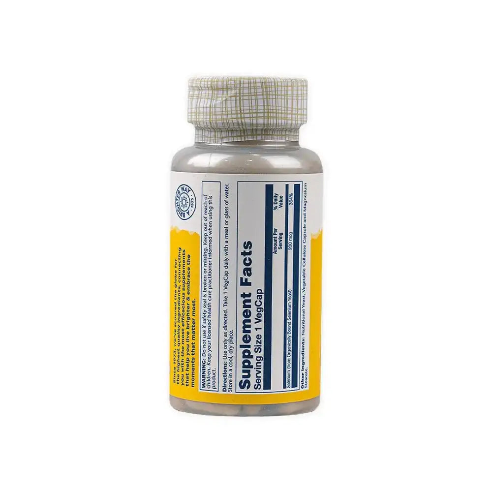 Solaray - Solaray Selenium 200mcg 100vegcap - Pharmazone - 