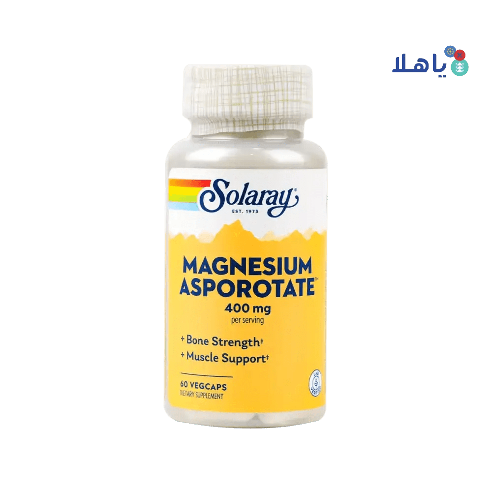 Solaray - Solaray Magnesium Asporotate 400mg 60vegcap - Pharmazone - 