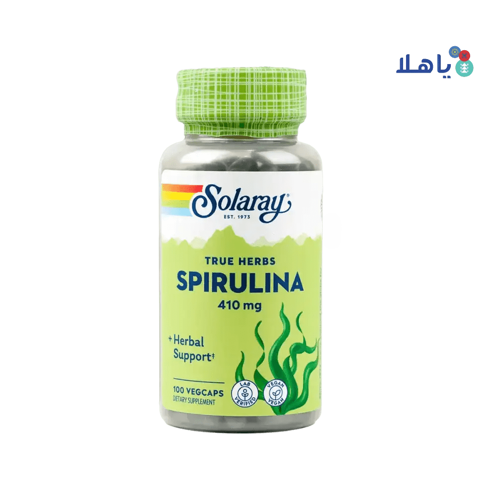 Solaray - Solaray Spirulina 410mg 100vegcap - Pharmazone - 