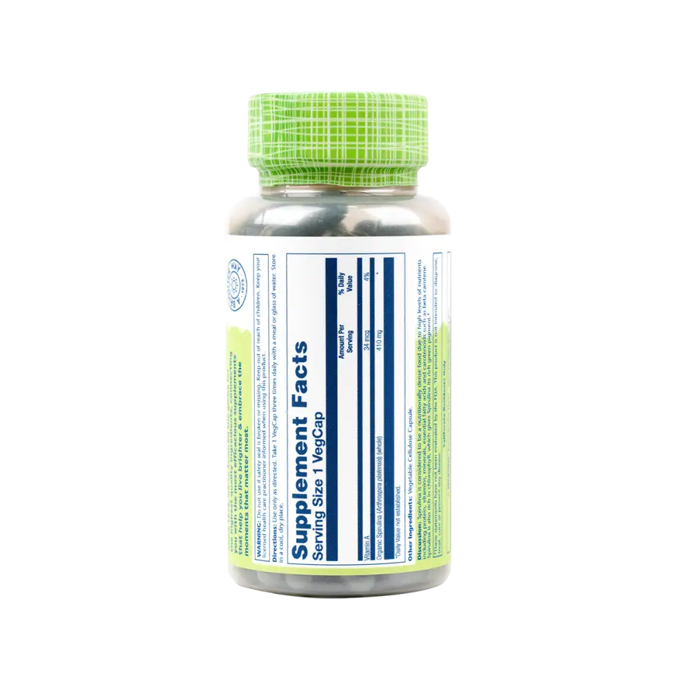 Solaray Spirulina 410mg 100vegcap