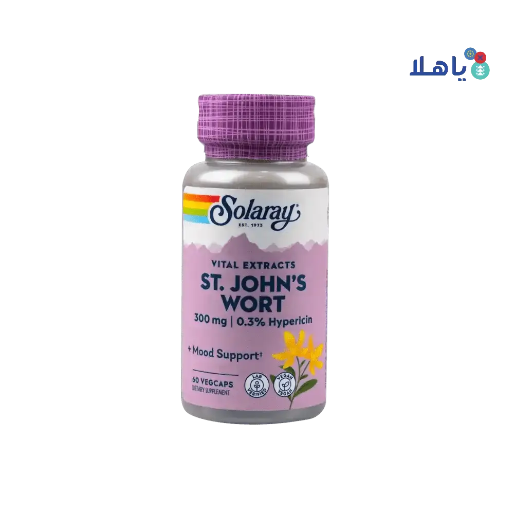 Solaray - Solaray St.Johns Wort 300mg 60vegcap - Pharmazone - 