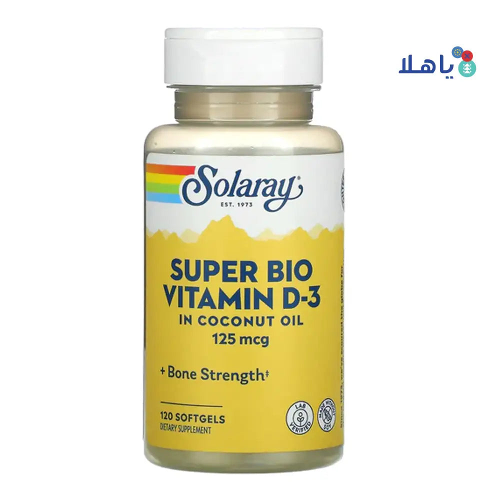 SOLARAY SUPER BIO VITAMIN D-3 125MCG 120 SOFTGELS