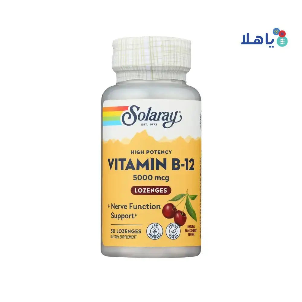 Solaray - Solaray Vitamin B - 12 5000Mcg 30 Lozenges - Pharmazone - 