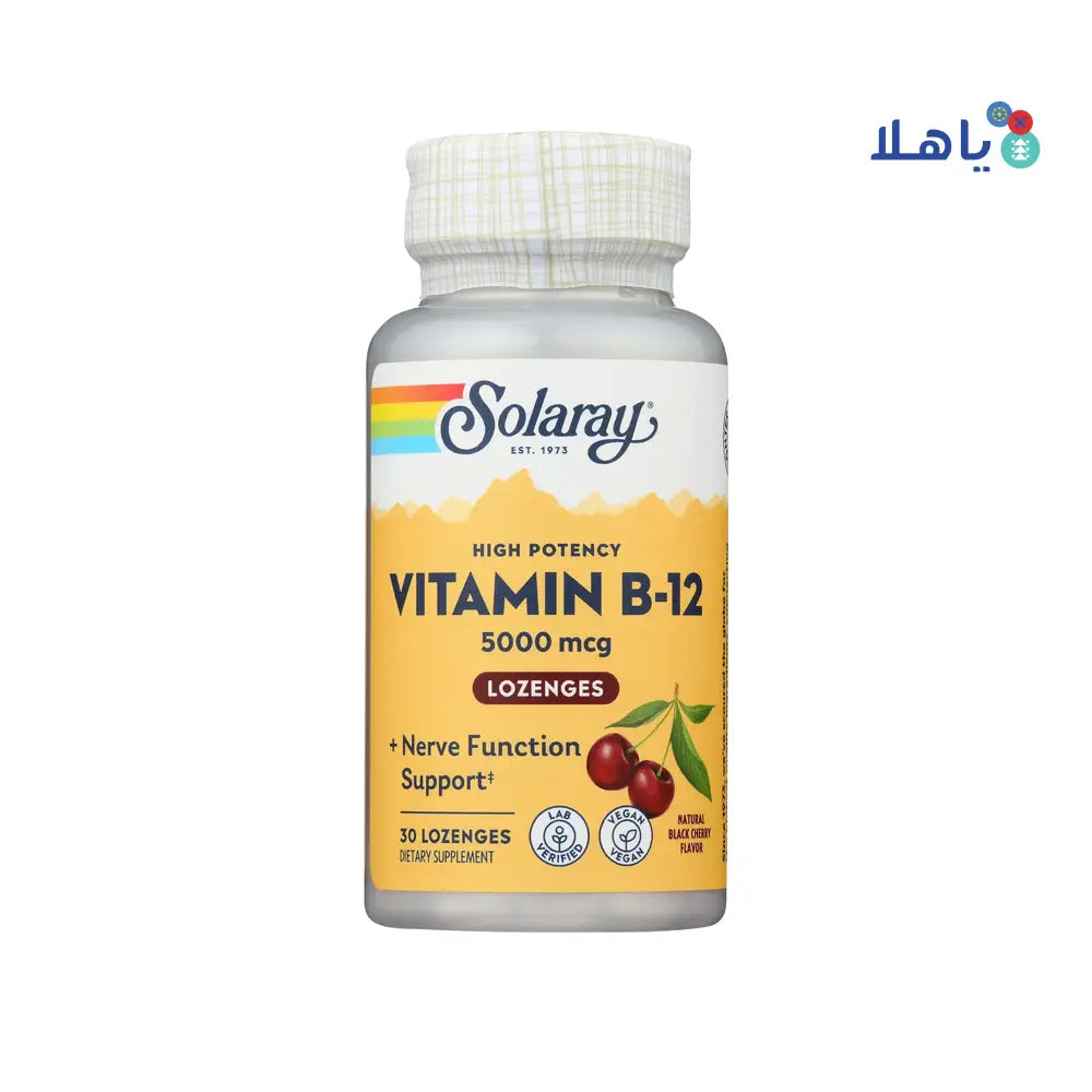 SOLARAY VITAMIN B-12 5000MCG 30 LOZENGES