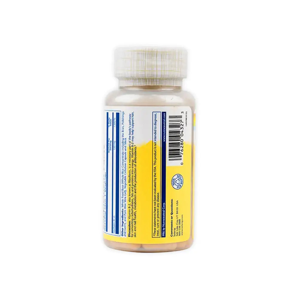 SOLARAY VITAMIN B-2 100MG 100 VEGCAPS