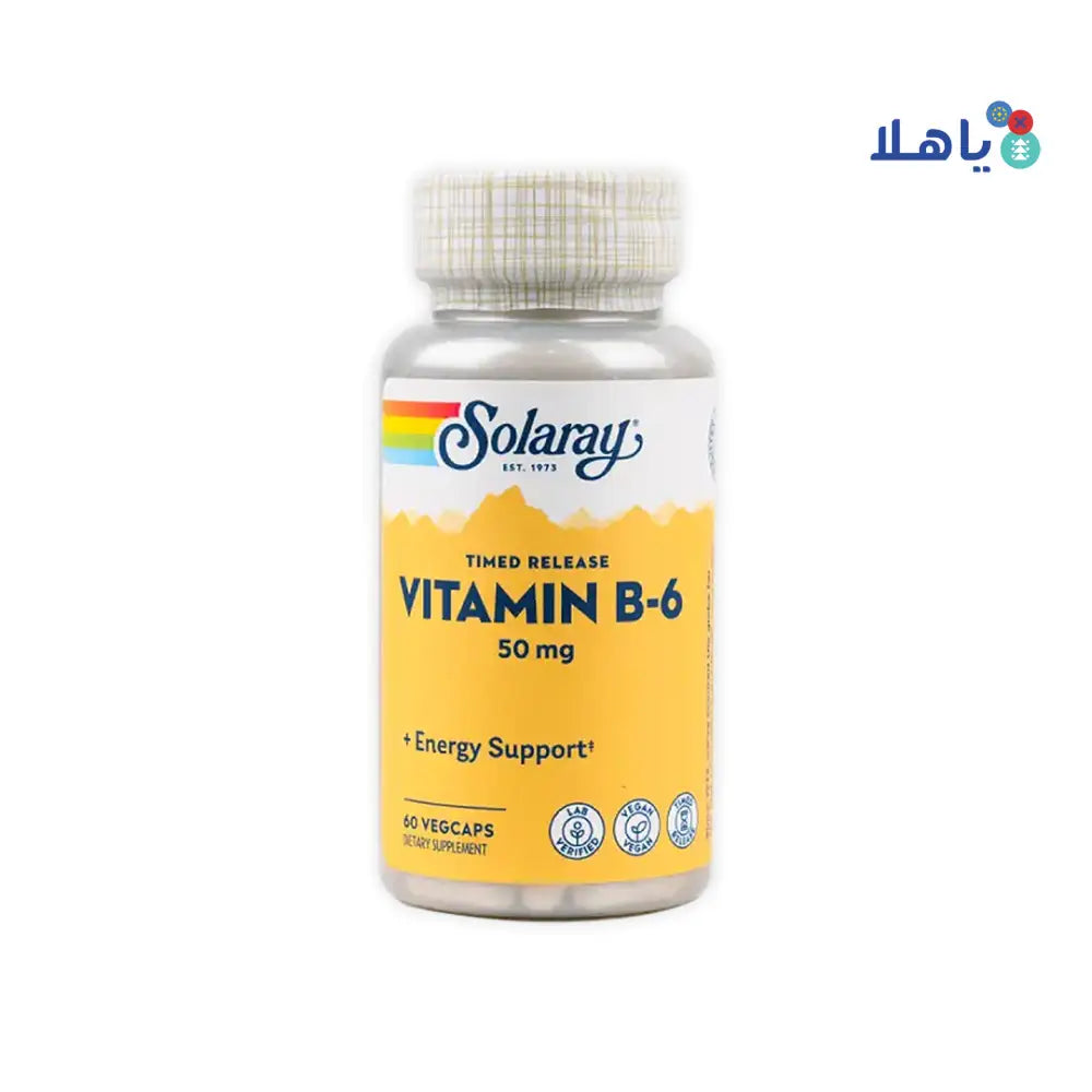 SOLARAY VITAMIN B-6 50 MG 60 VEGCAPS