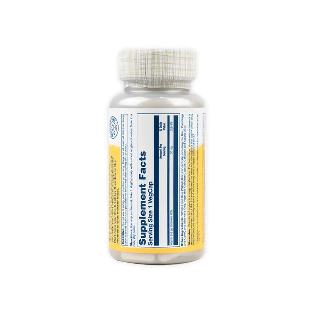 SOLARAY VITAMIN B-6 50 MG 60 VEGCAPS