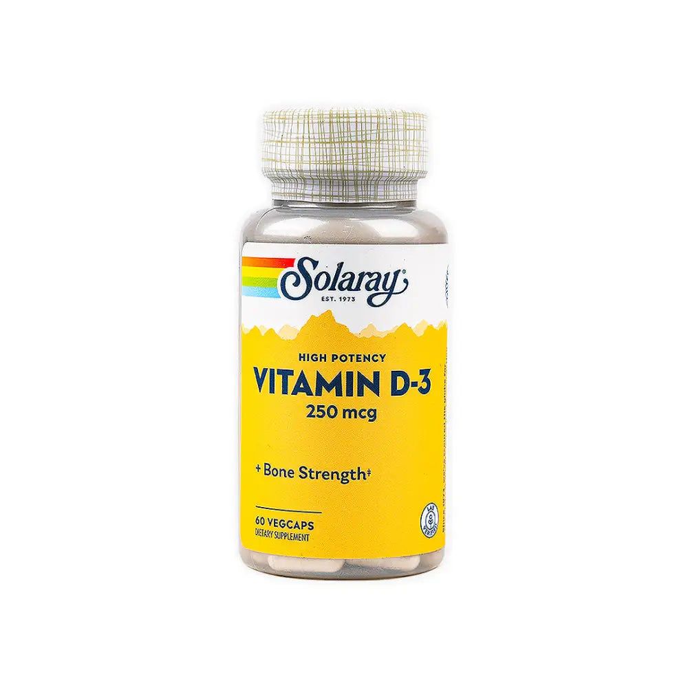 Solaray Vitamin D3 250mcg (10,000 Iu) 60veg Caps