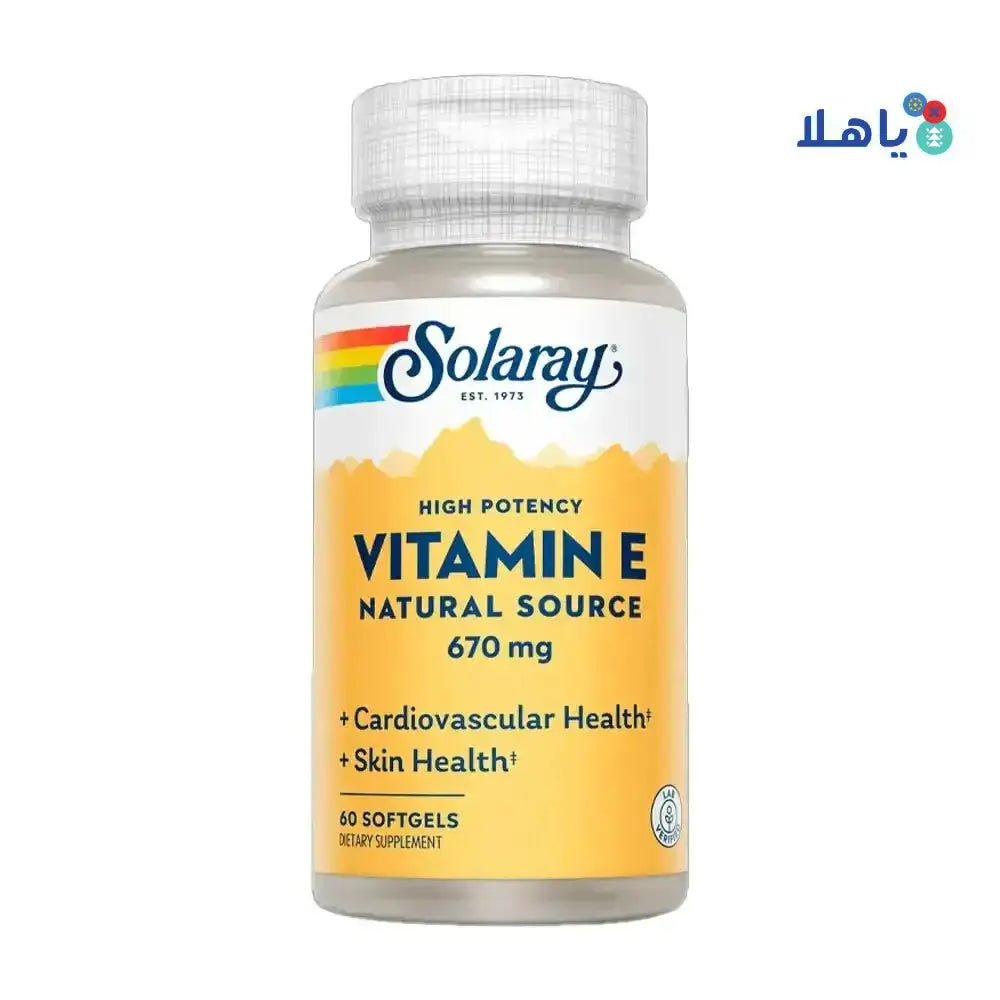 Solaray - SOLARAY VITAMIN E 670MG 60SOFTGELS - Pharmazone - 