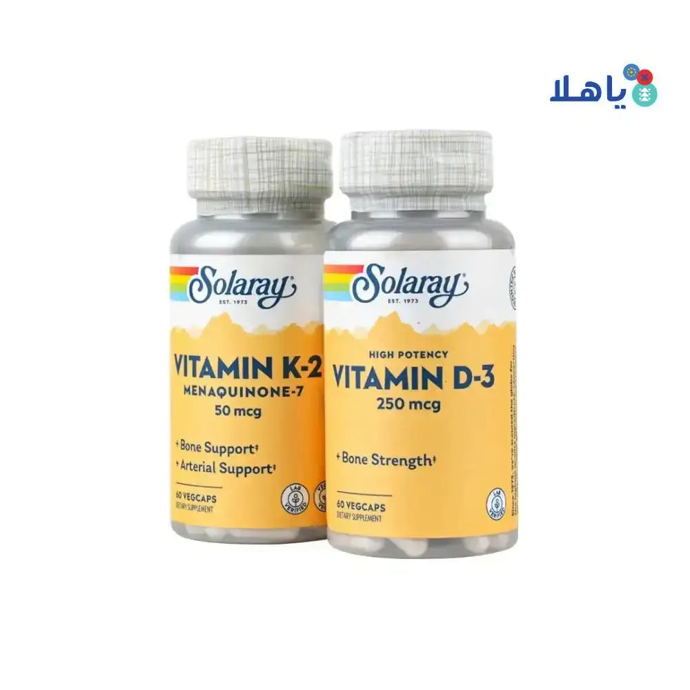 Solaray - Solaray Vitamin K2 50 µg + Vitamin D 10000 IU Set - Pharmazone - 